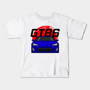 Front Blue GT86 MK1 Pre JDM Kids T-Shirt